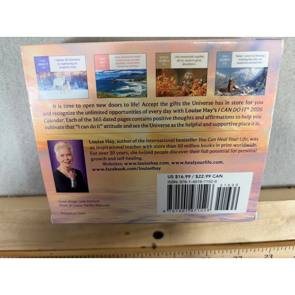 Louise Hay I Can Do It 2026 Calendar 365 Daily Affirmations Desk‎ Stand NEW